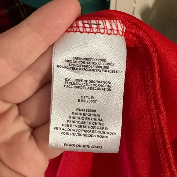 Badgley Mischka Red and Green Plaid Dress - Picture 4 of 4